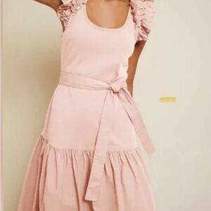 Nation LTD Soft Pink Ruffle Maxi Dress